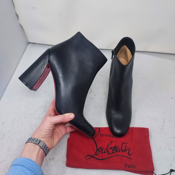 Christian Louboutin | Shoes | Christian Louboutin Black Turela Leather ...